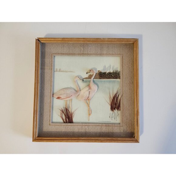 Diorama Crane Birds 1960s Chinese Wall Art 3D Showcase - Picture 9 of 10